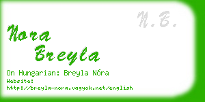 nora breyla business card